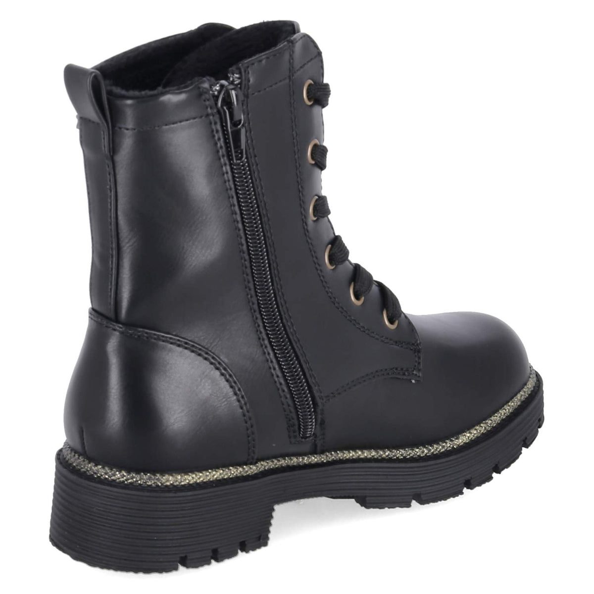 Schnürboots Schwarz