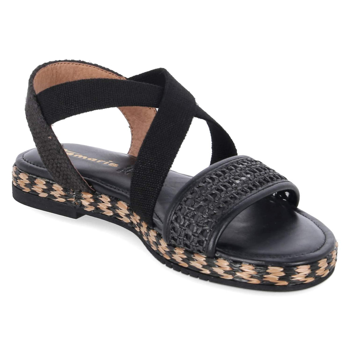 Espadrille-Sandalen Schwarz