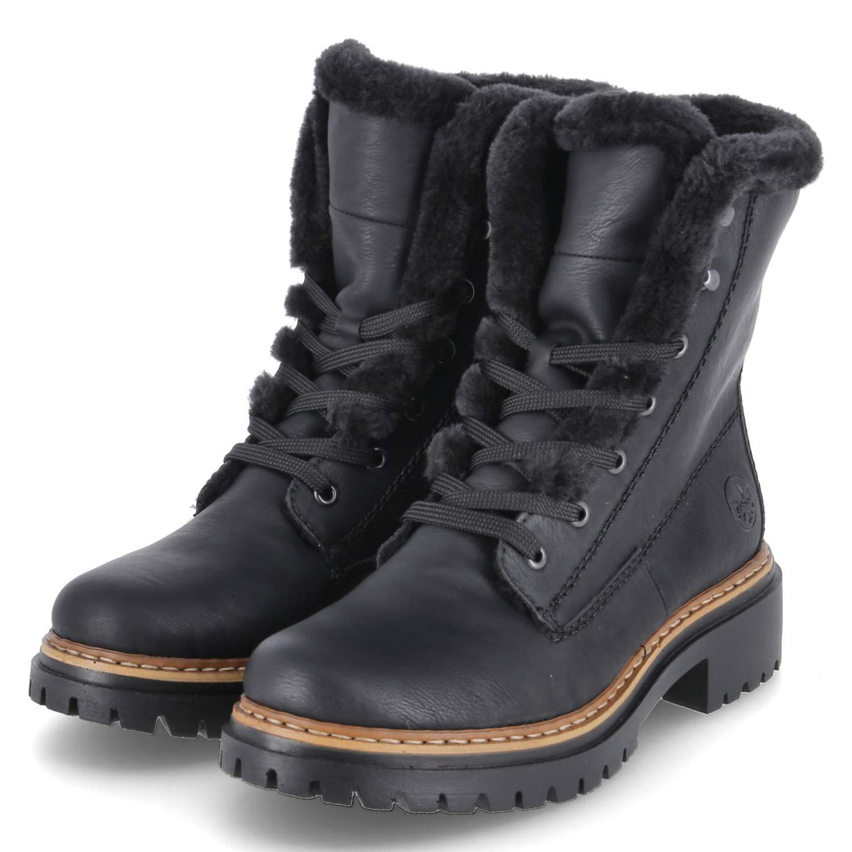 Schnürstiefeletten Schwarz