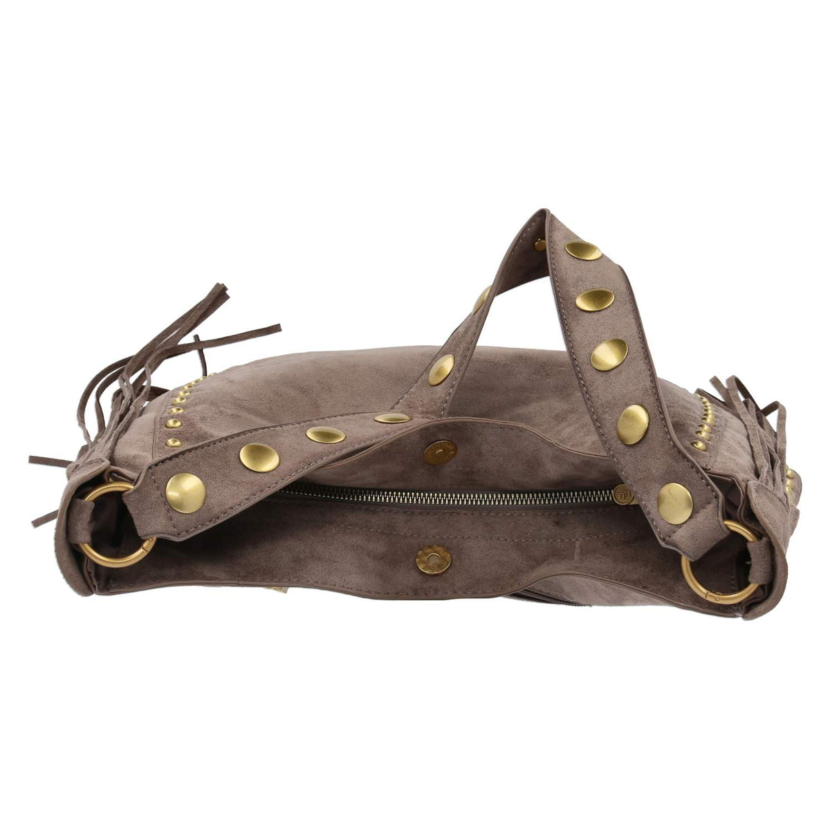 Schultertasche Taupe
