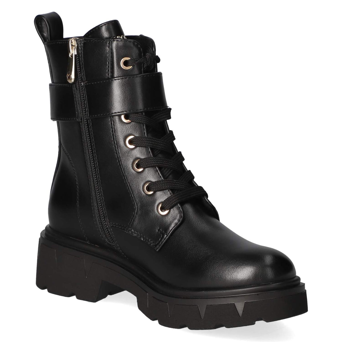 Schnürstiefeletten Schwarz