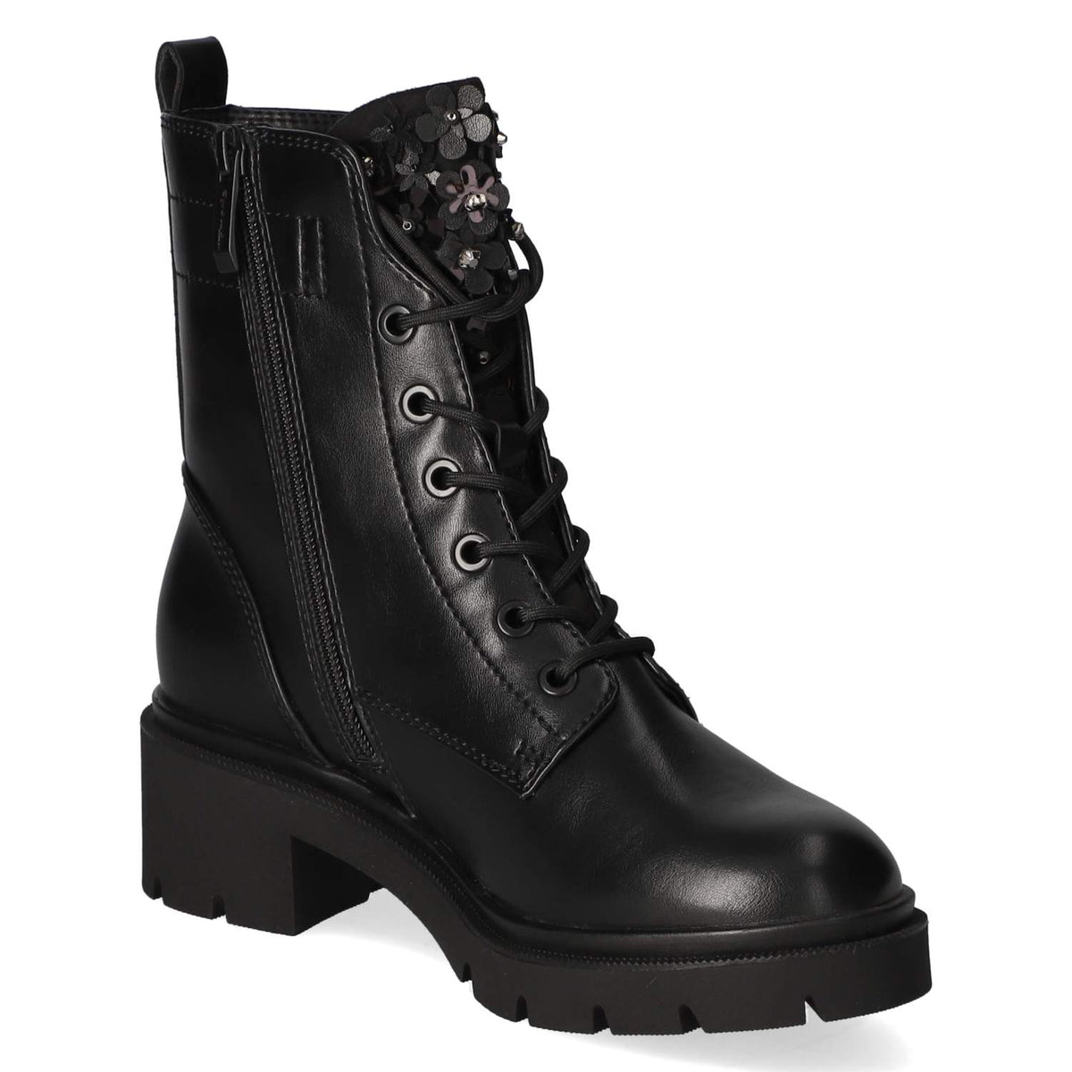 Schnürstiefeletten Schwarz