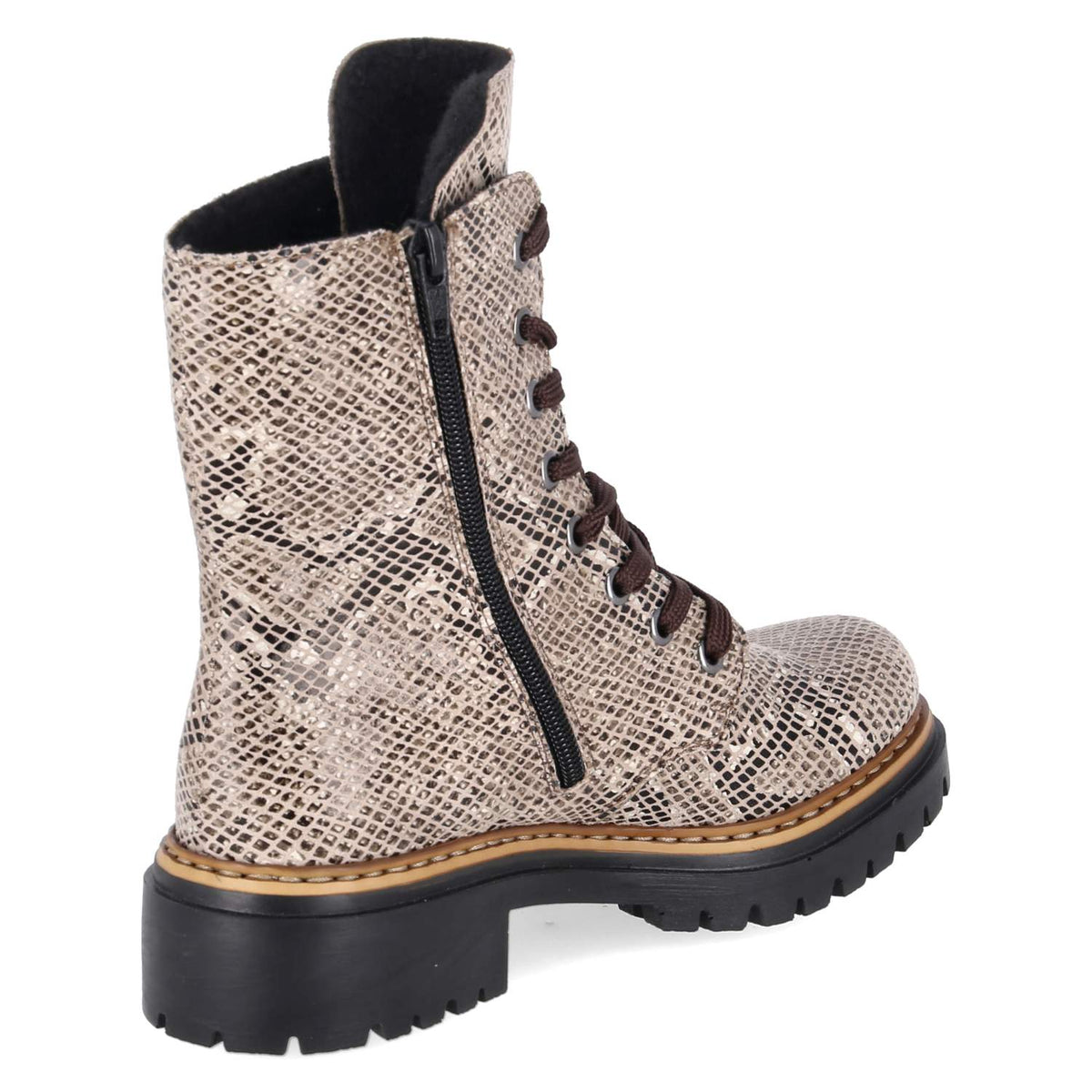 Schnürstiefel Beige