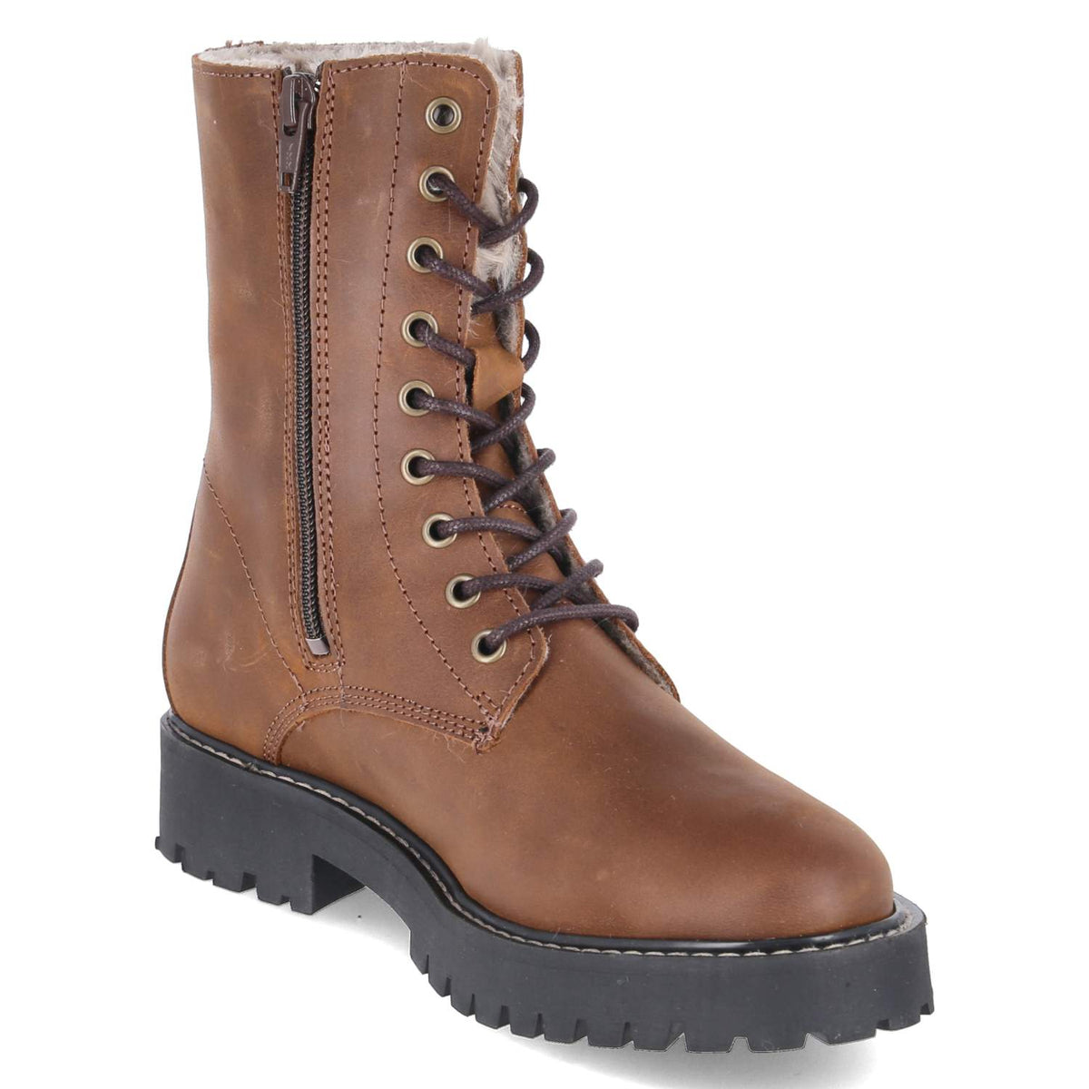 Schnürstiefel Braun