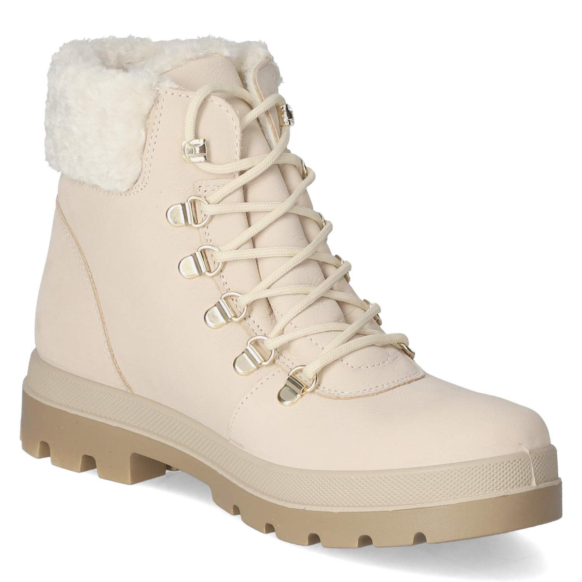 Schnürstiefeletten Beige