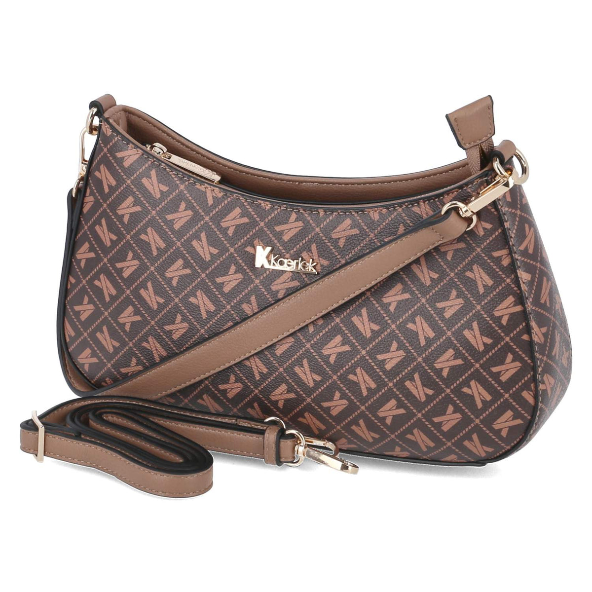 Schultertasche Braun