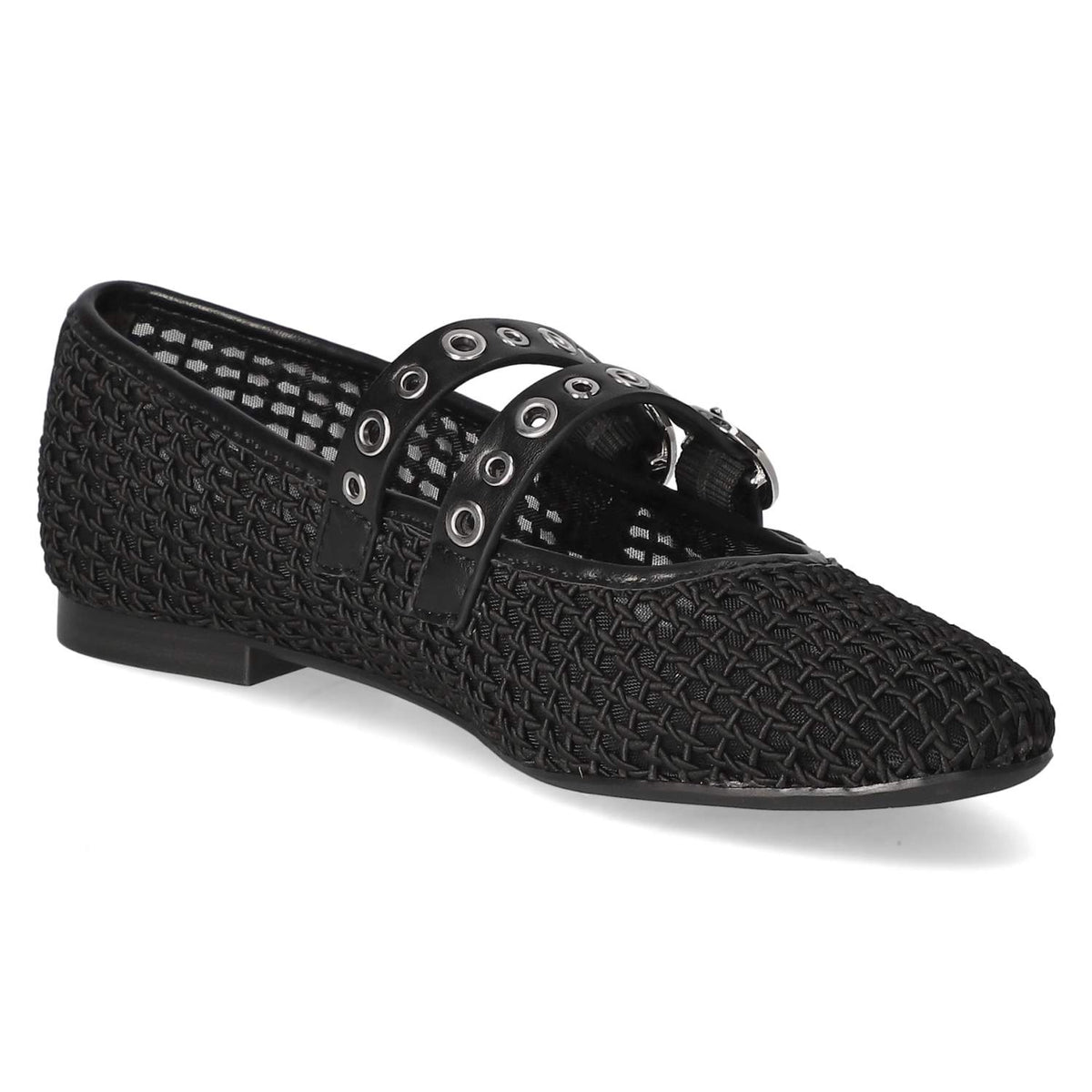 Spangenballerinas Schwarz