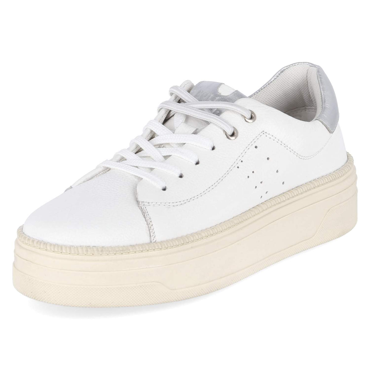 Plateau-Sneaker Weiß