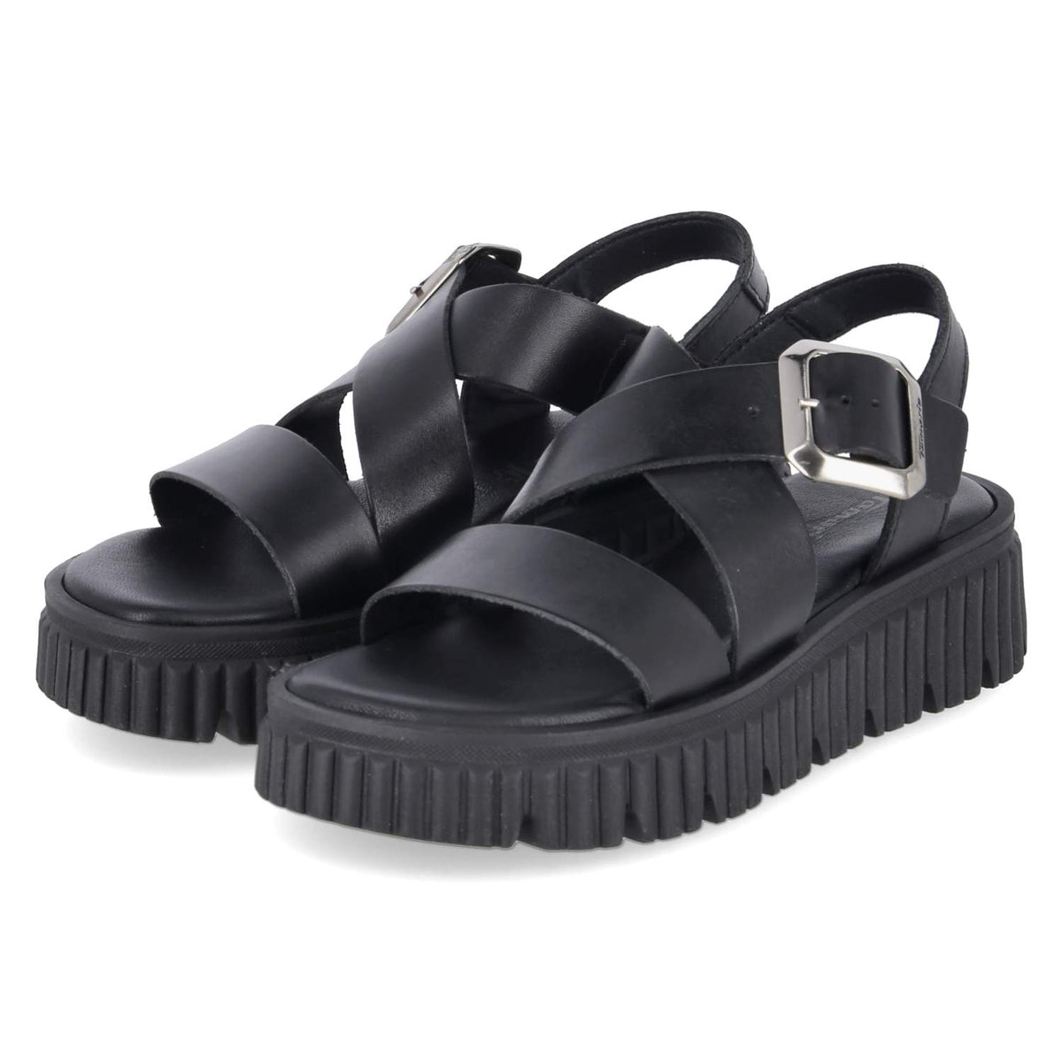 Plateau-Sandalen Schwarz