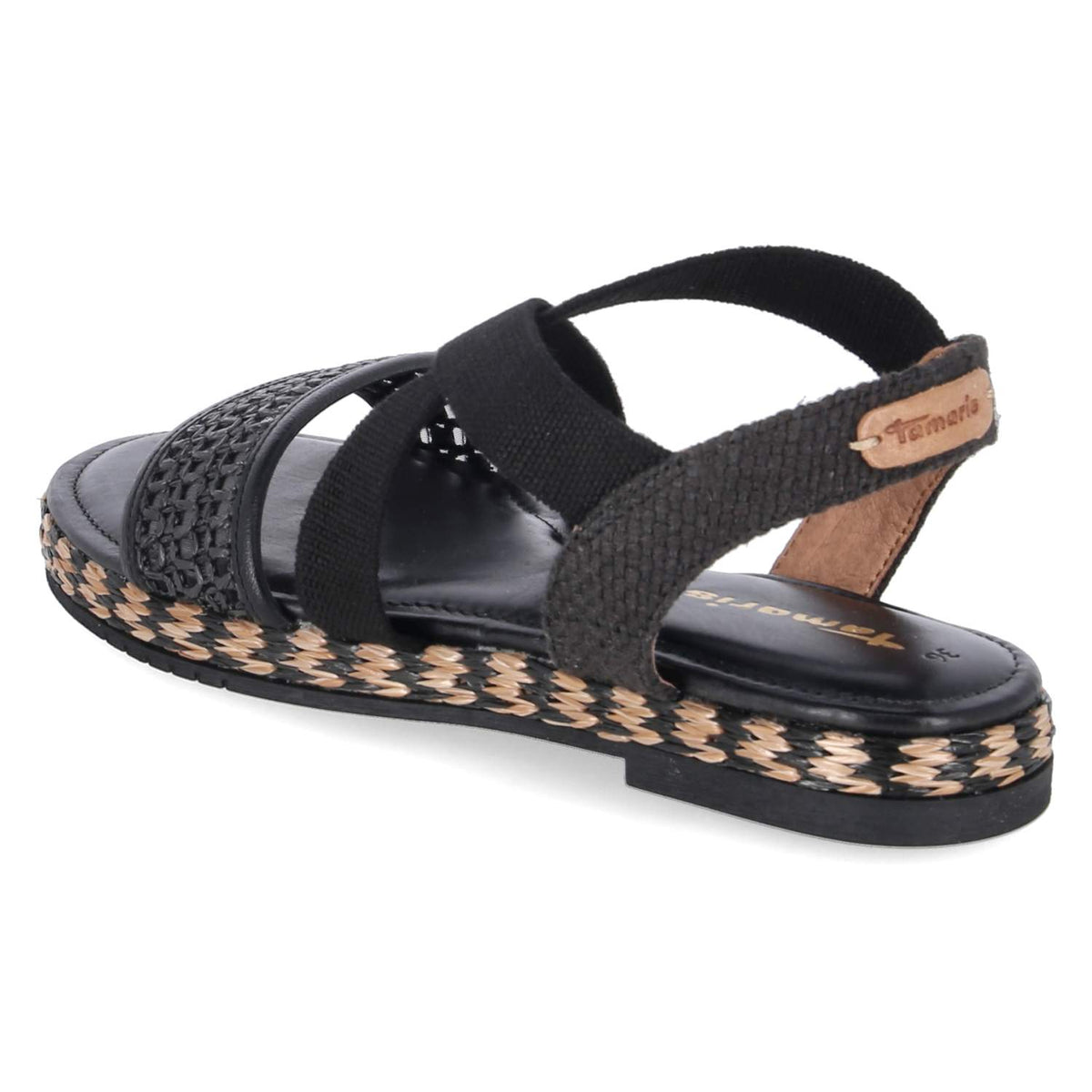 Espadrille-Sandalen Schwarz