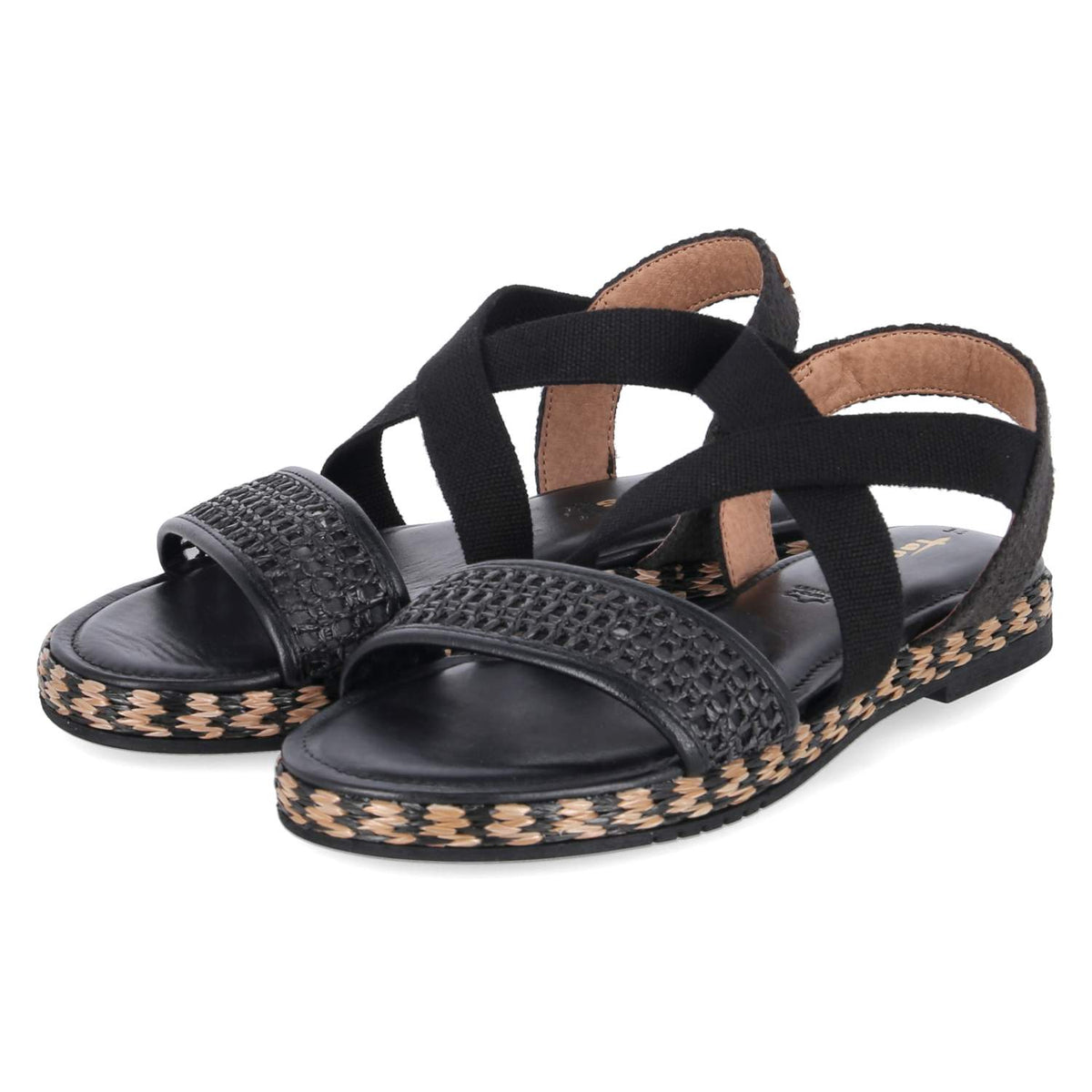 Espadrille-Sandalen Schwarz