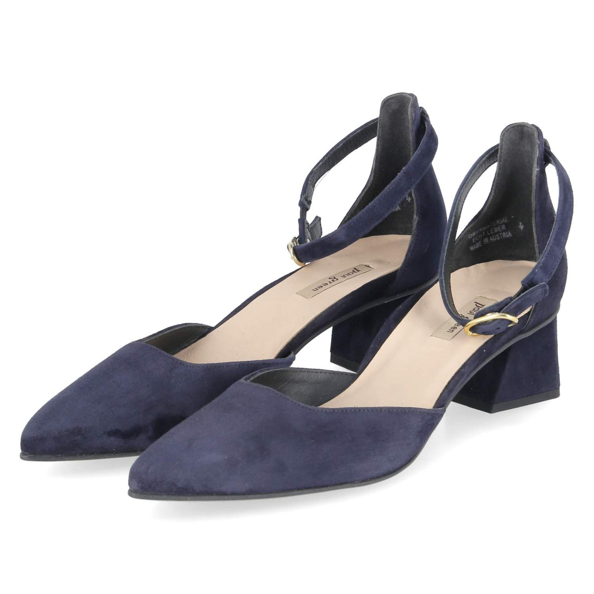 Riemchenpumps Blau