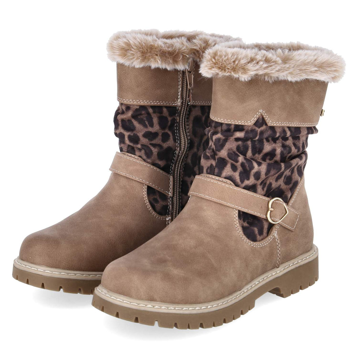 Winterstiefel Beige