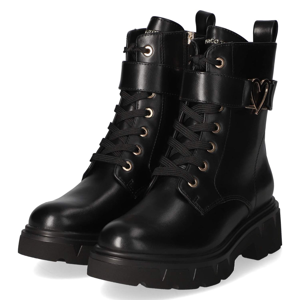 Schnürstiefeletten Schwarz