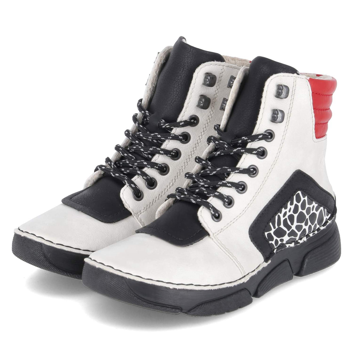 Schnürstiefeletten Weiß
