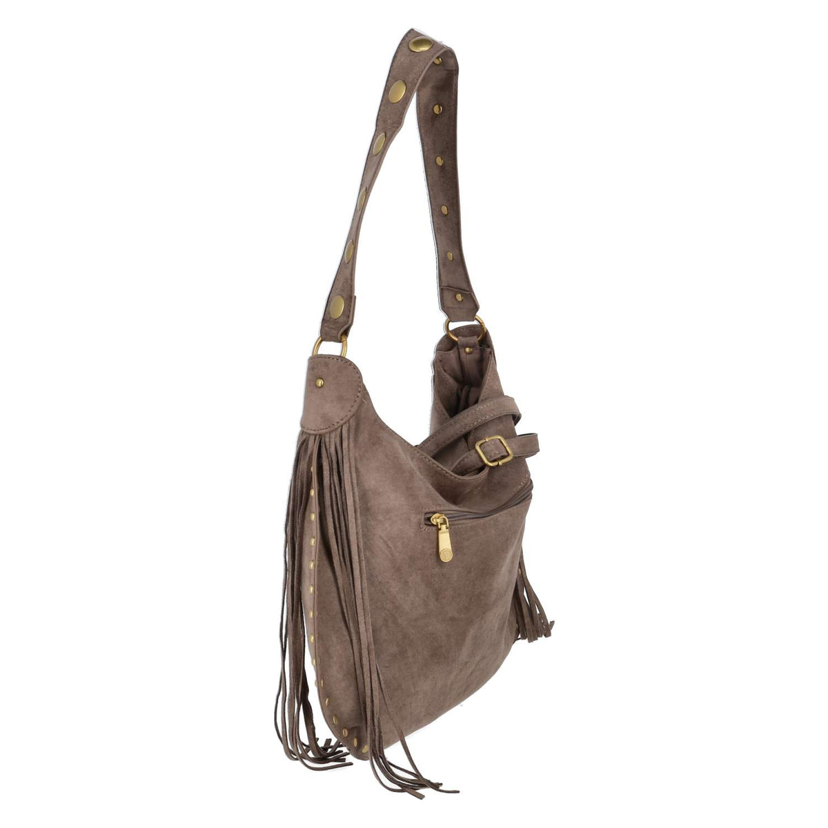 Schultertasche Taupe