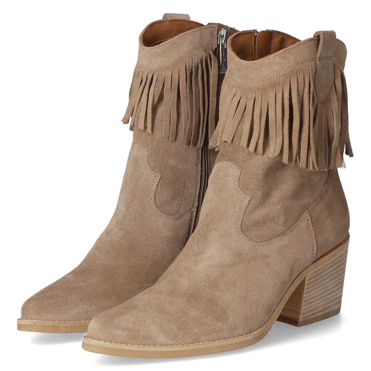 Westernstiefeletten Beige