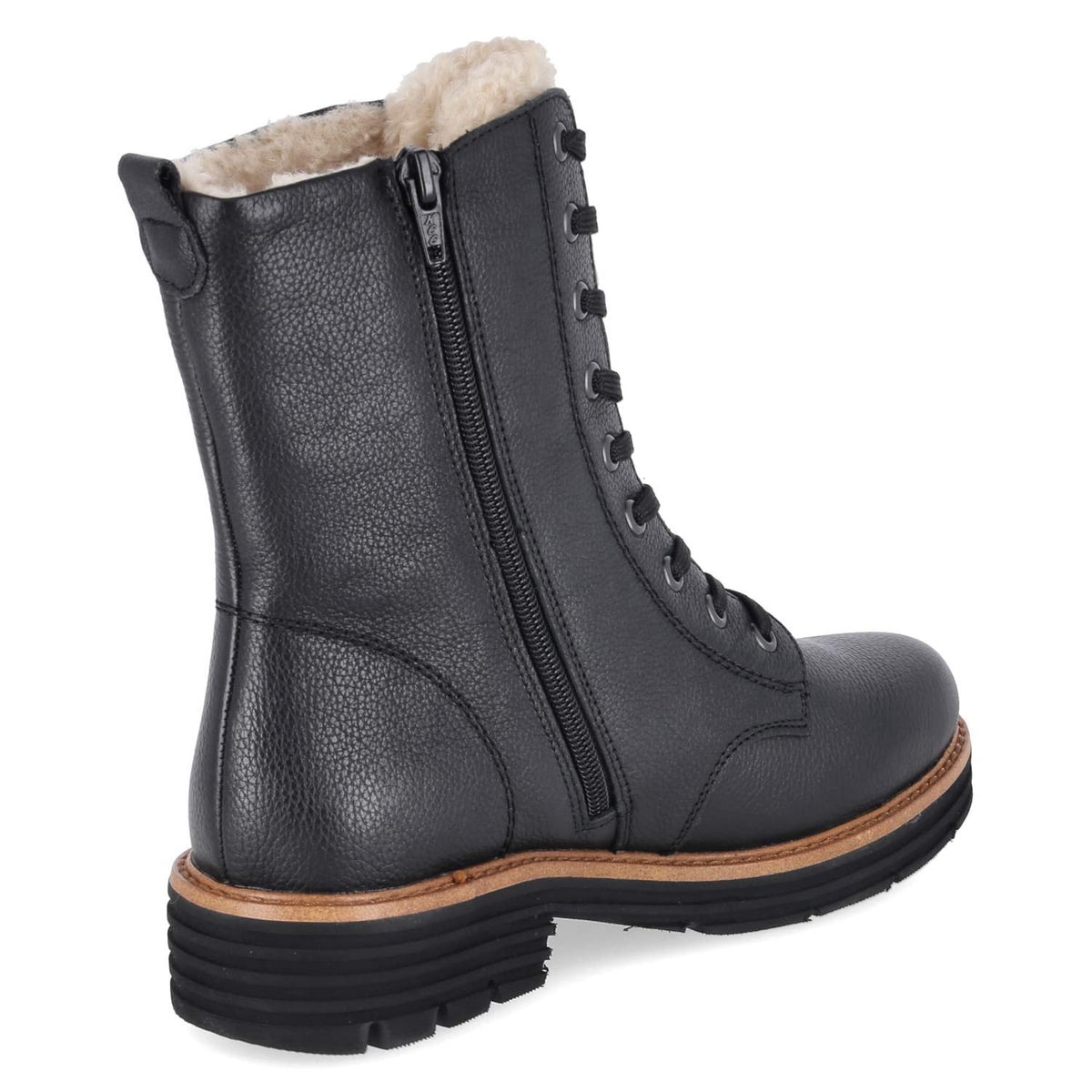 Schnürstiefeletten Schwarz