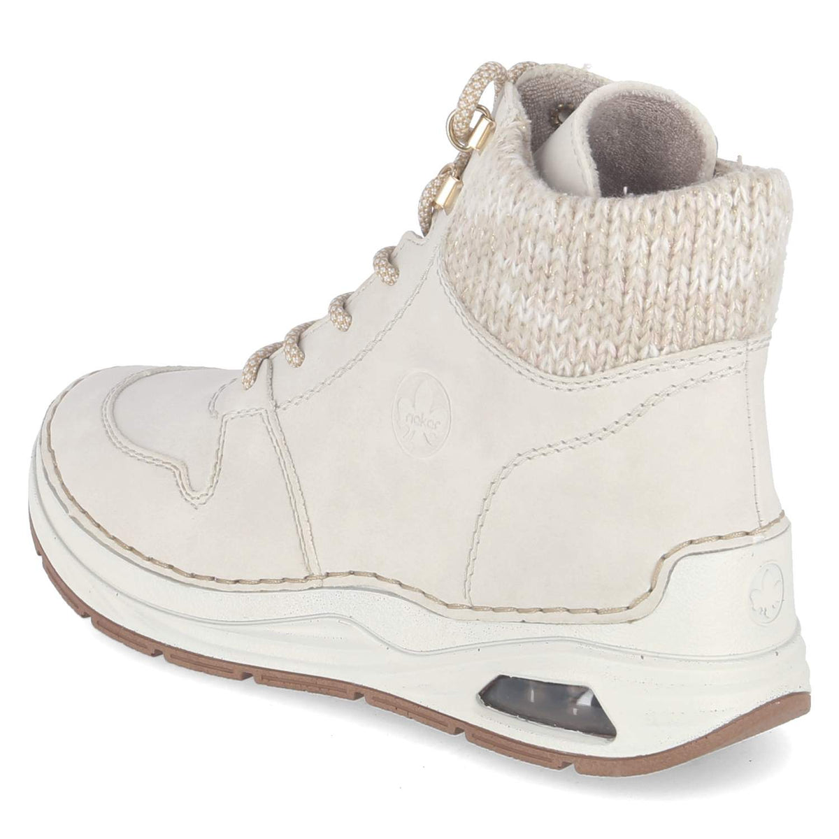 Schnürstiefeletten Beige