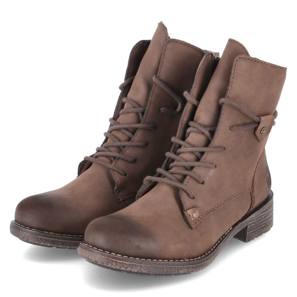 Schnürstiefeletten Braun