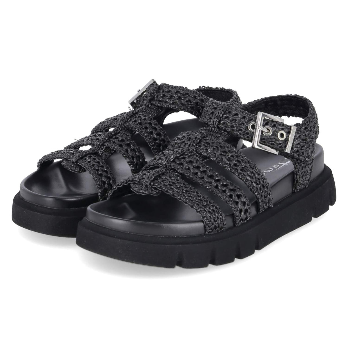 Plateau-Sandalen Schwarz