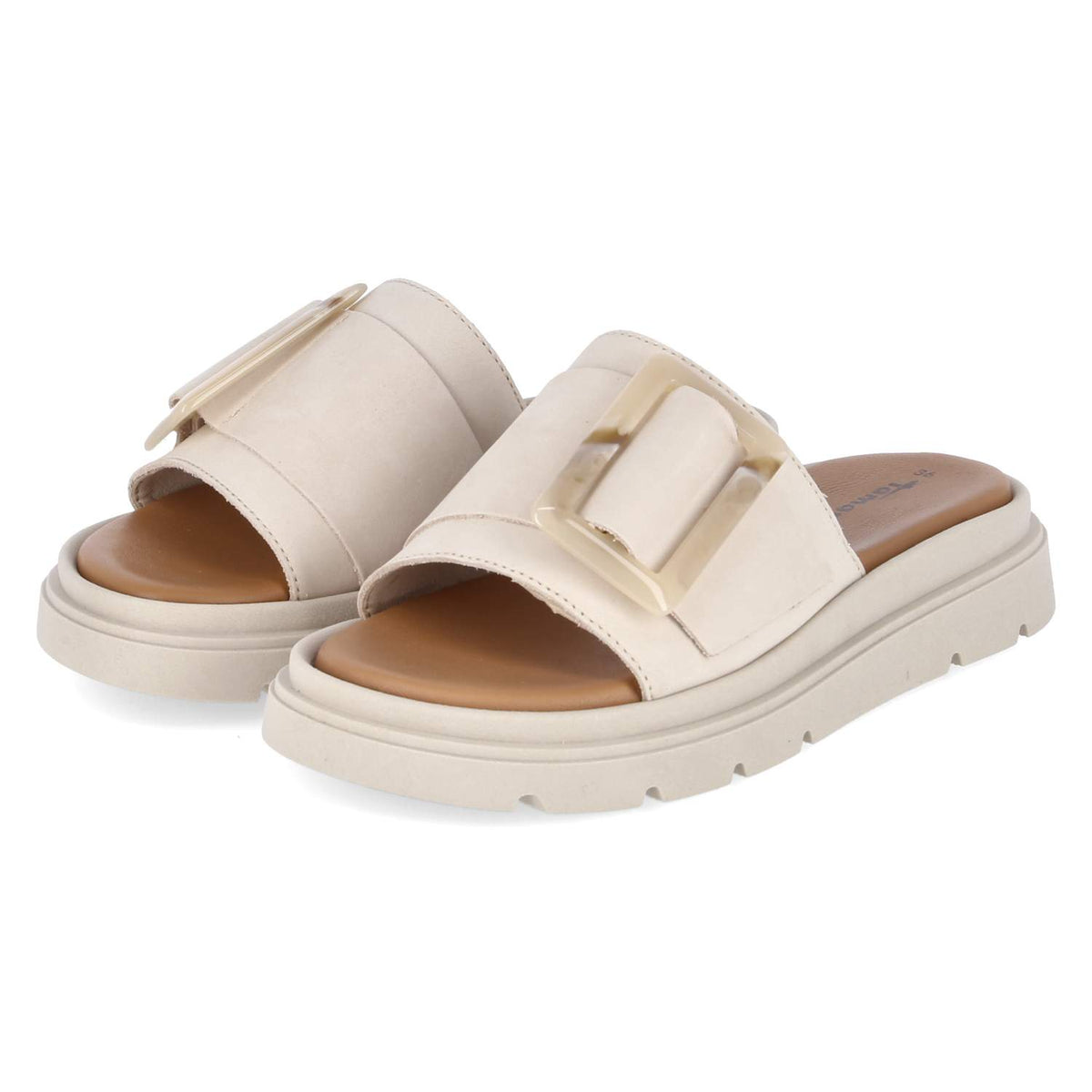 Pantoletten Beige