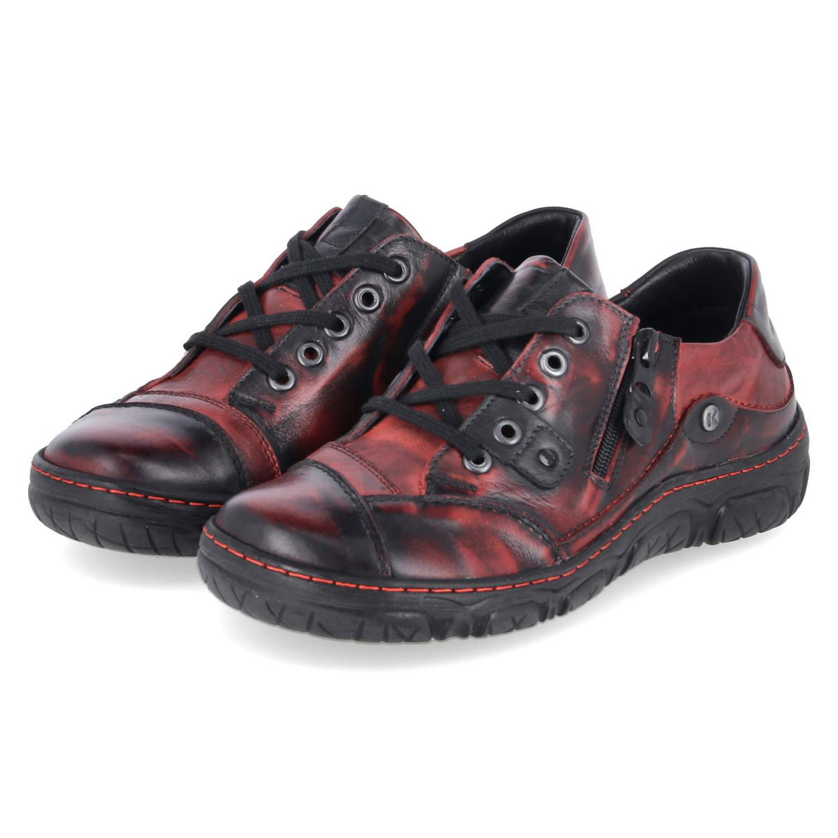 Halbschuhe Rot
