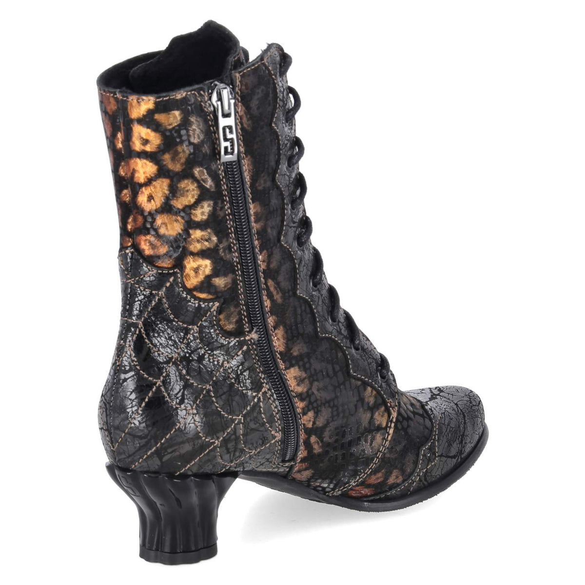 Schnürrstiefeletten Schwarz