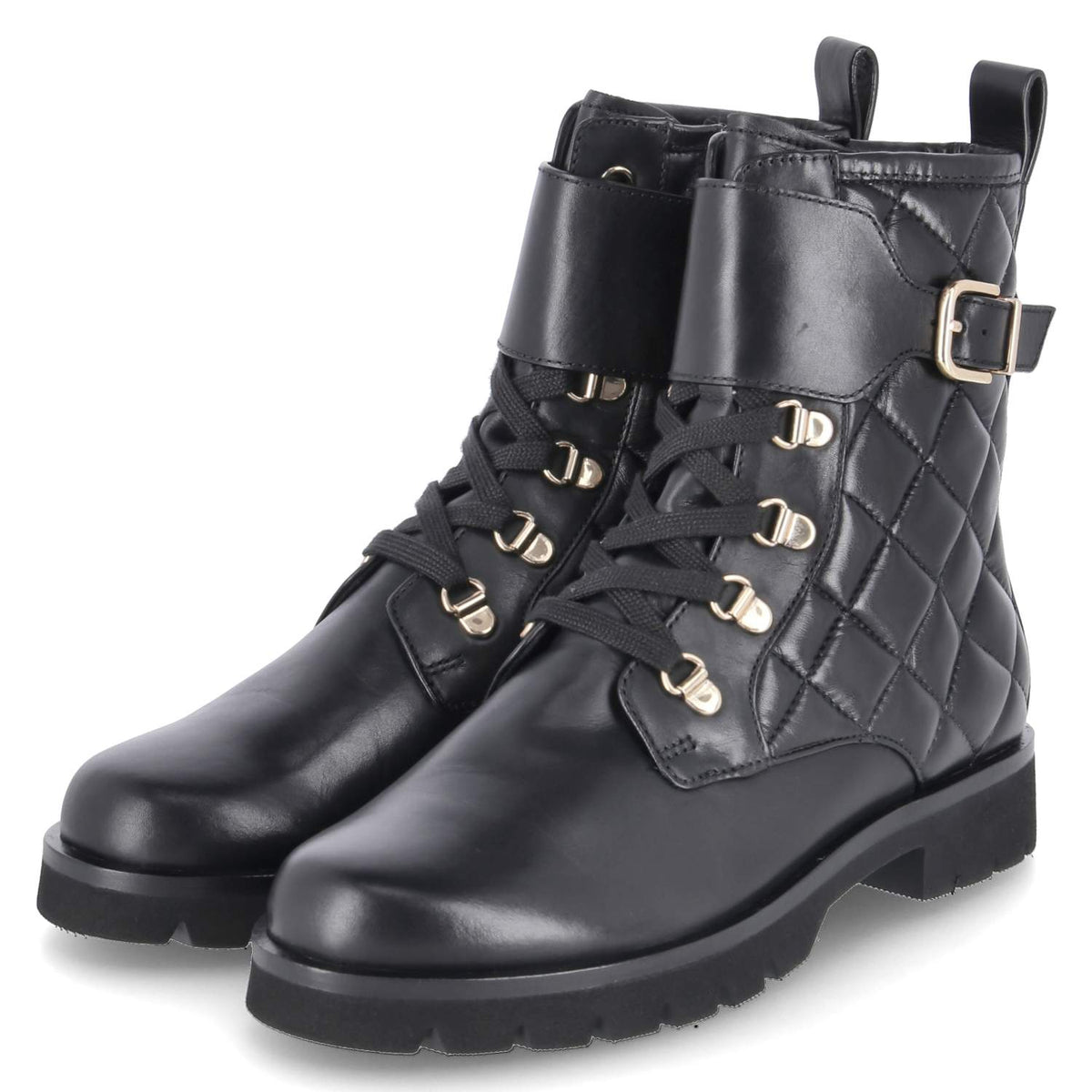 Schnürstiefeletten Schwarz