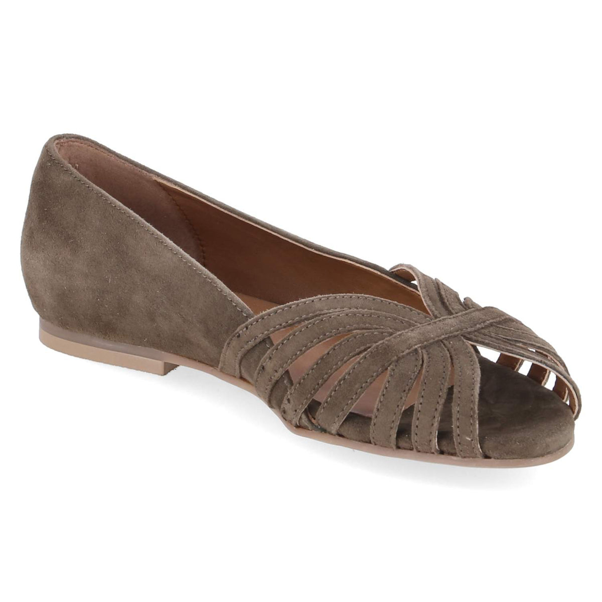 Peep Toe Ballerinas PASSIONATE Grün