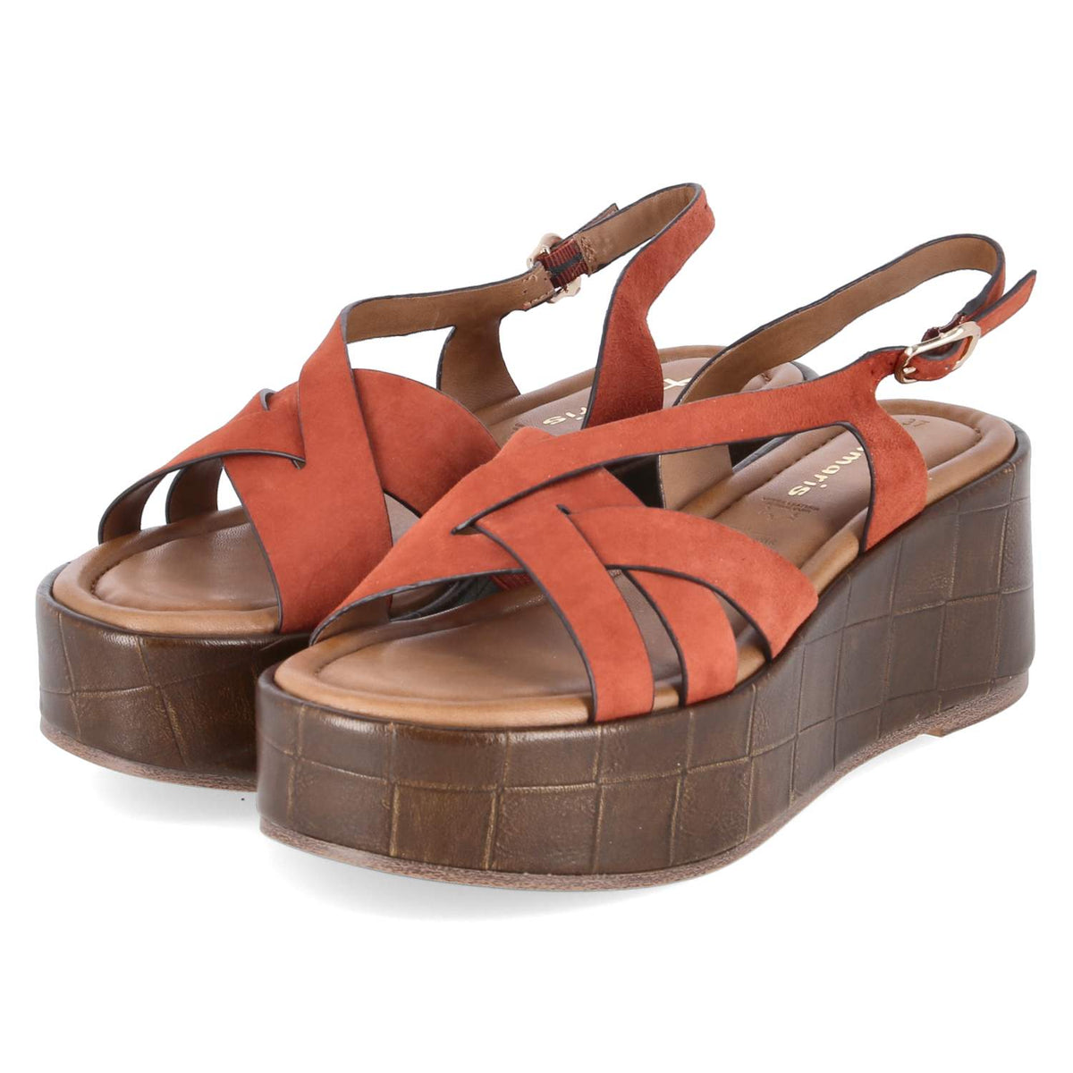 Plateausandalen Rot