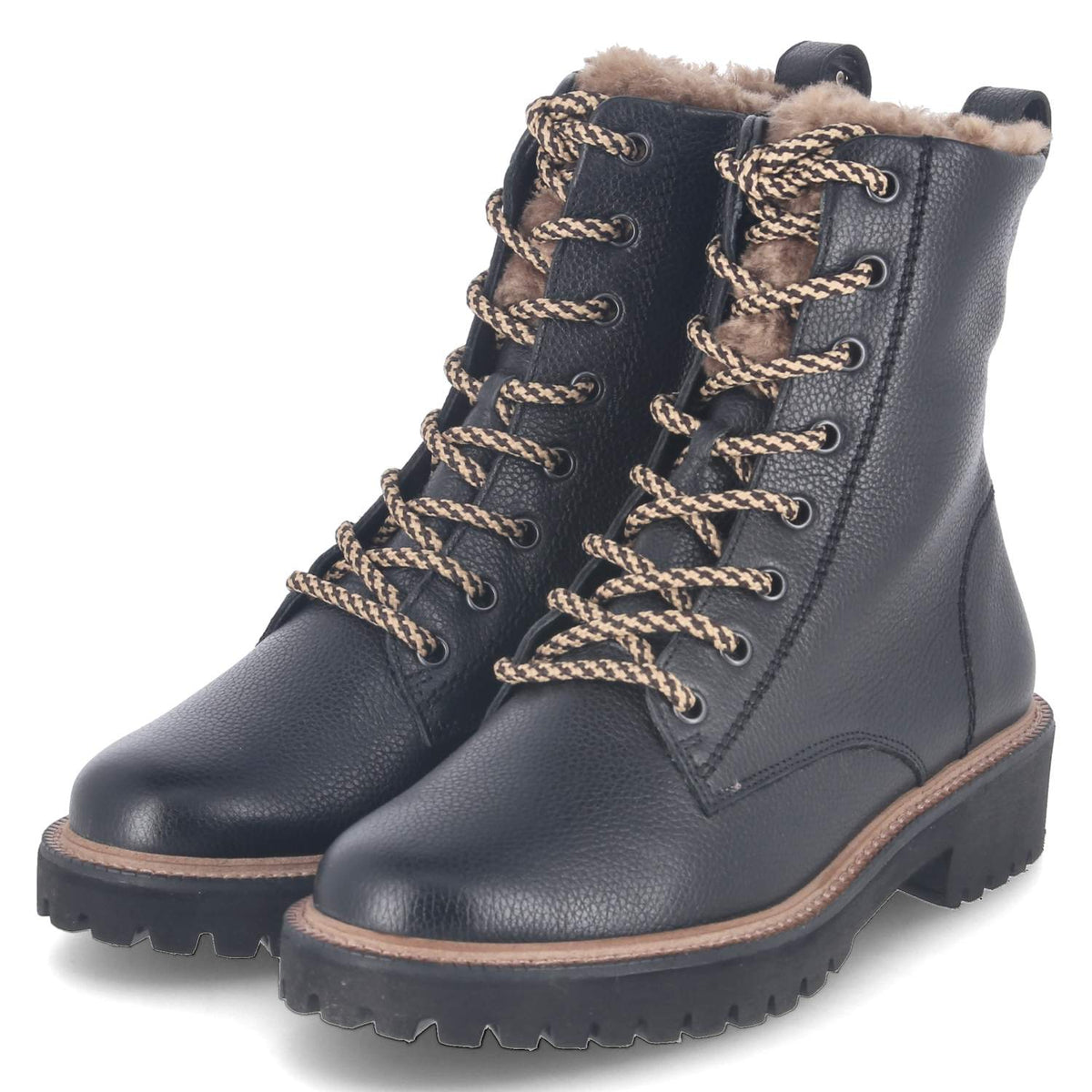 Winterschnürstiefeletten Schwarz