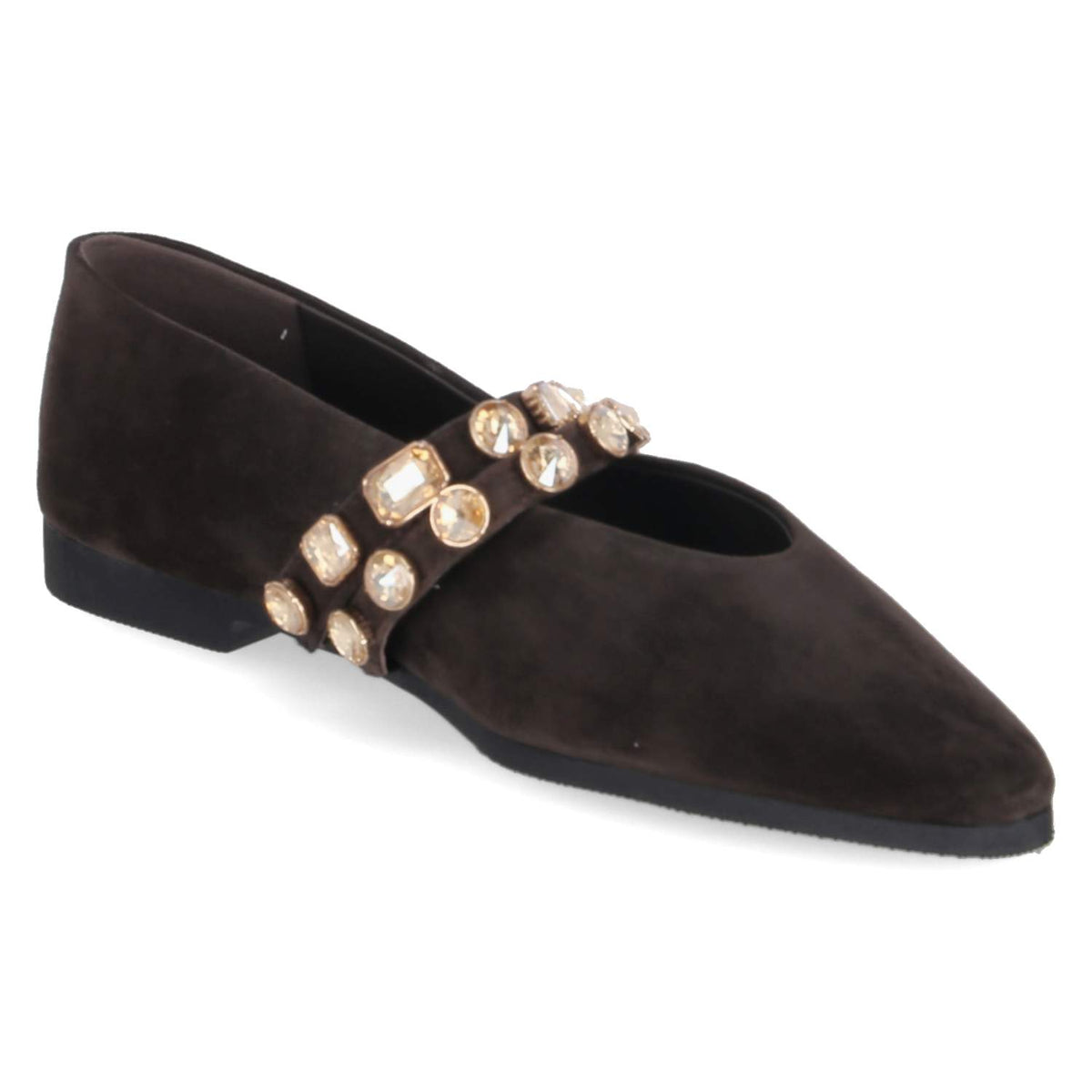 Spangenballerinas Braun