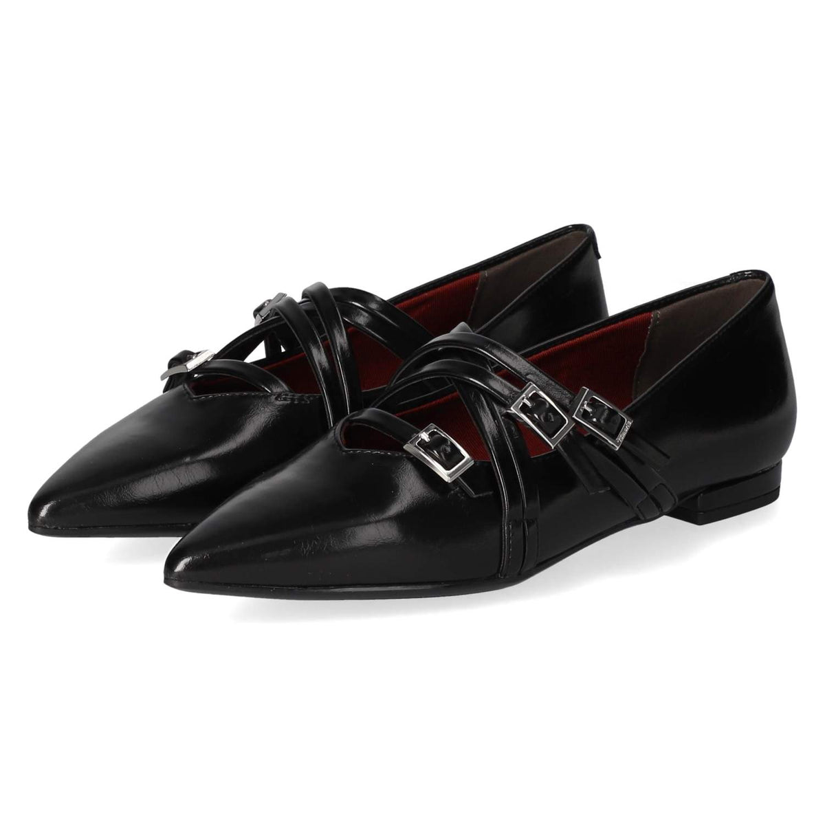Spangenballerinas Schwarz