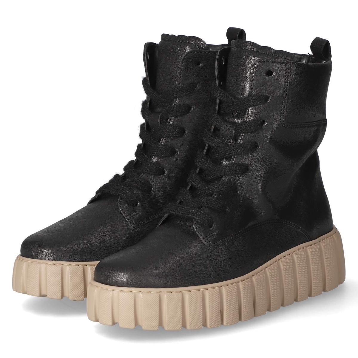Schnürstiefeletten Schwarz