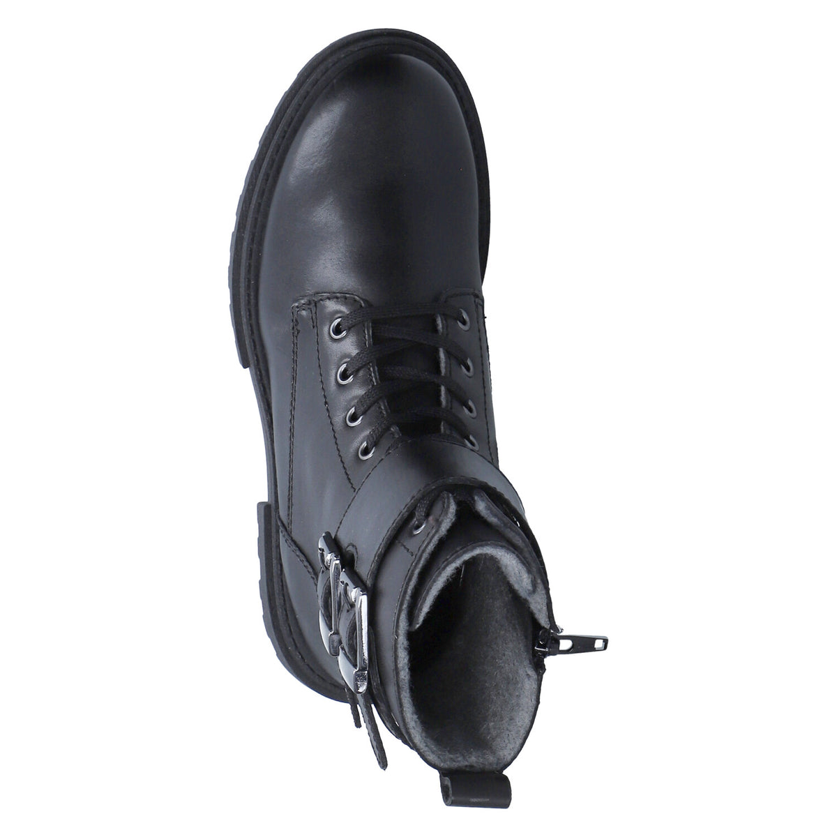 Schnürstiefeletten Schwarz