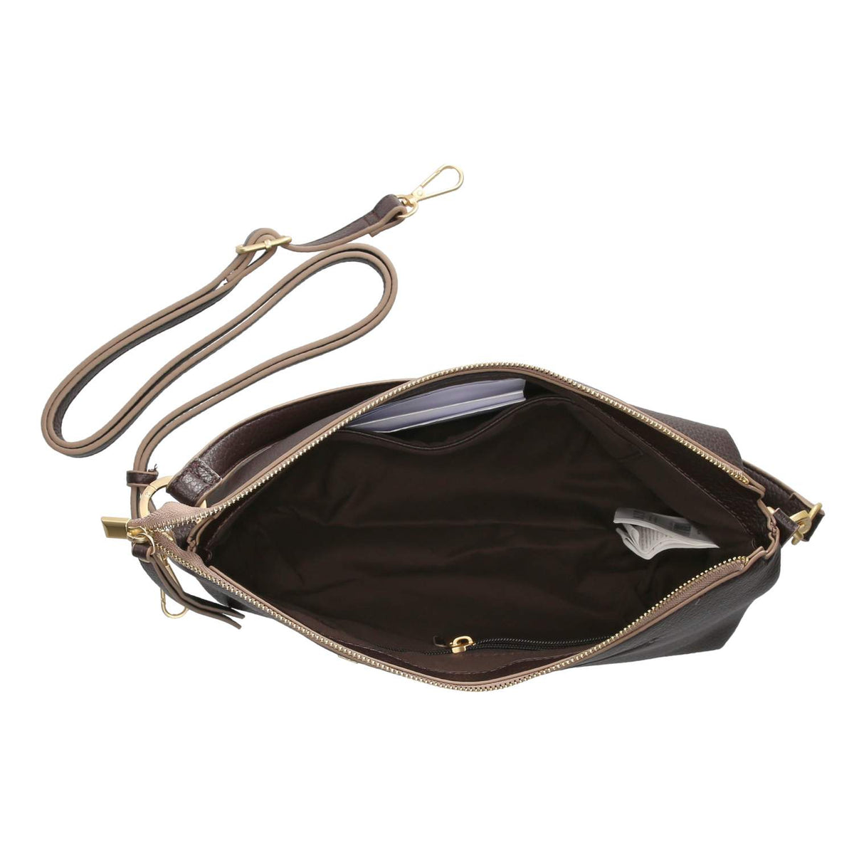 Schultertasche Braun