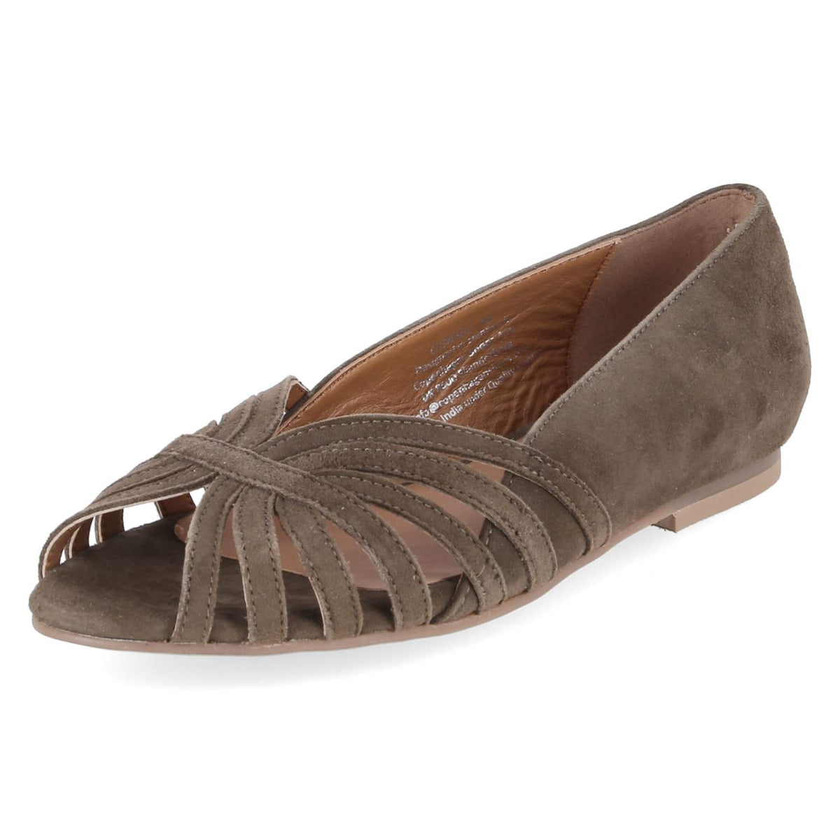 Peep Toe Ballerinas PASSIONATE Grün