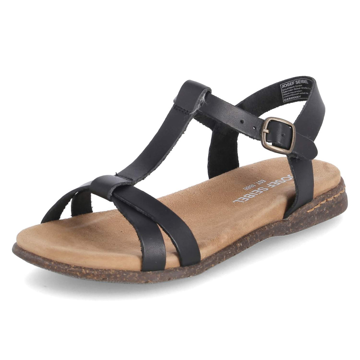 T-Steg-Sandalen FABRICIA 01 Schwarz