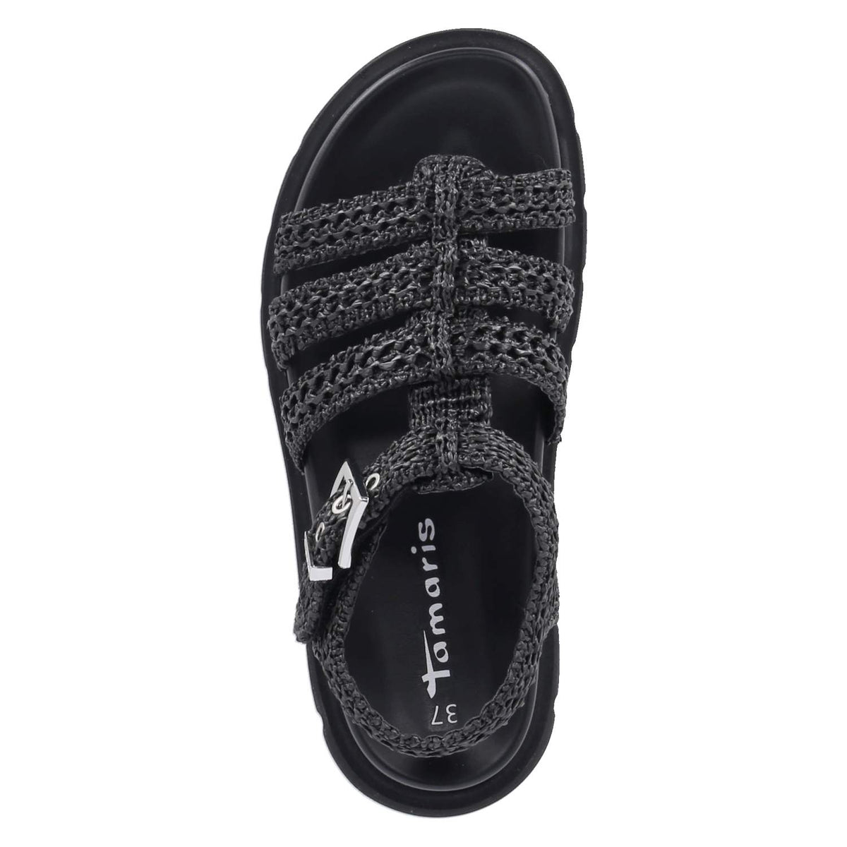 Plateau-Sandalen Schwarz