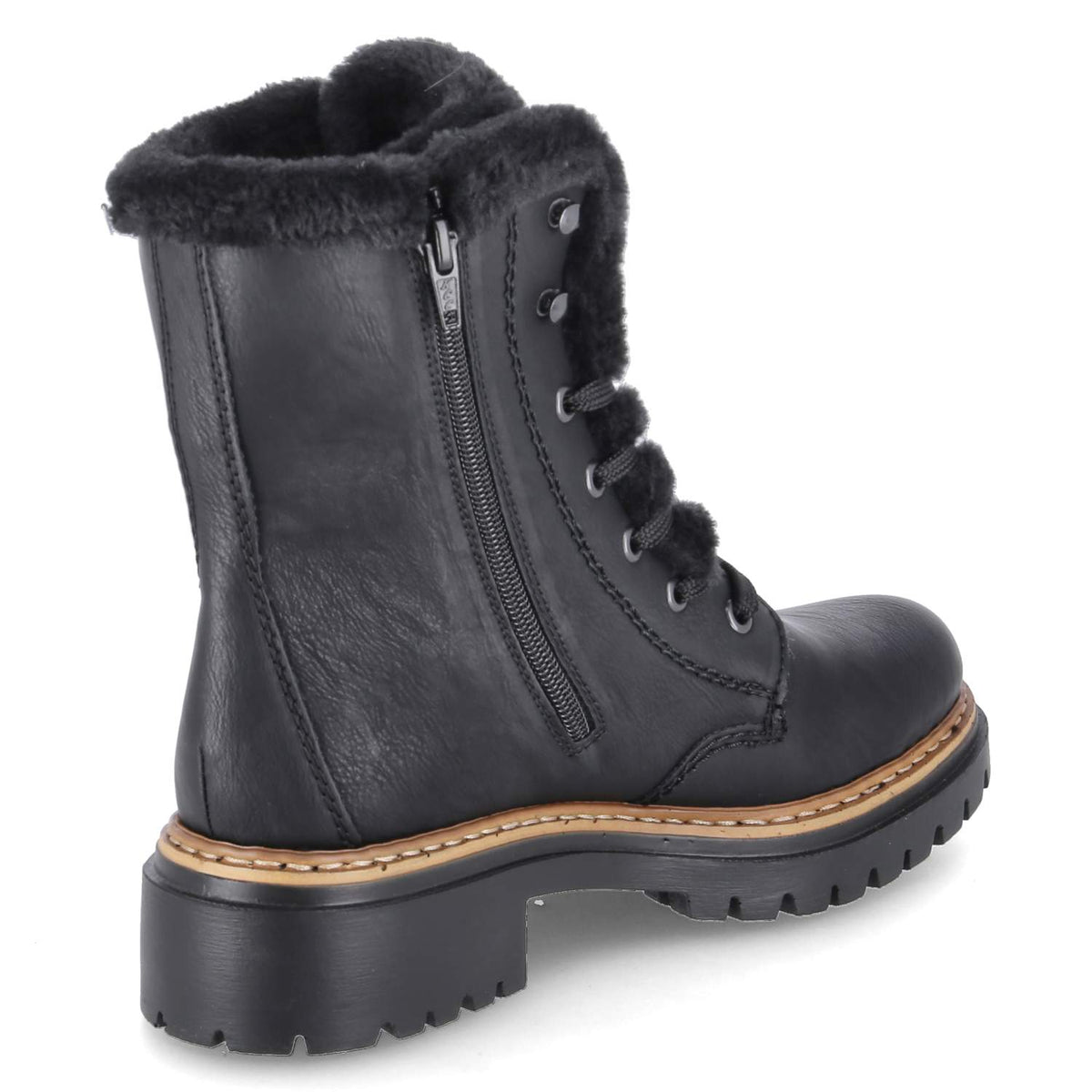 Schnürstiefeletten Schwarz