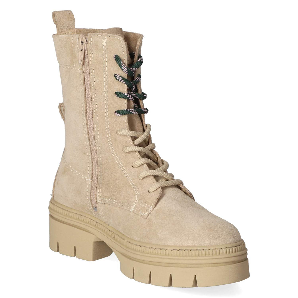 Schnürstiefeletten  Beige