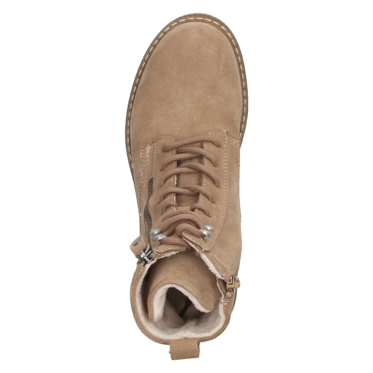 Schnürstiefeletten  Taupe
