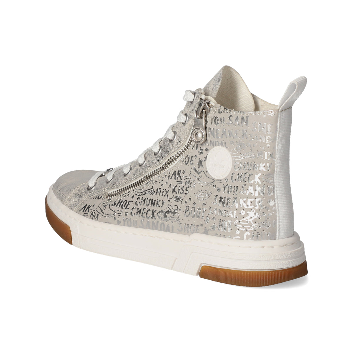 High Sneaker  Silber