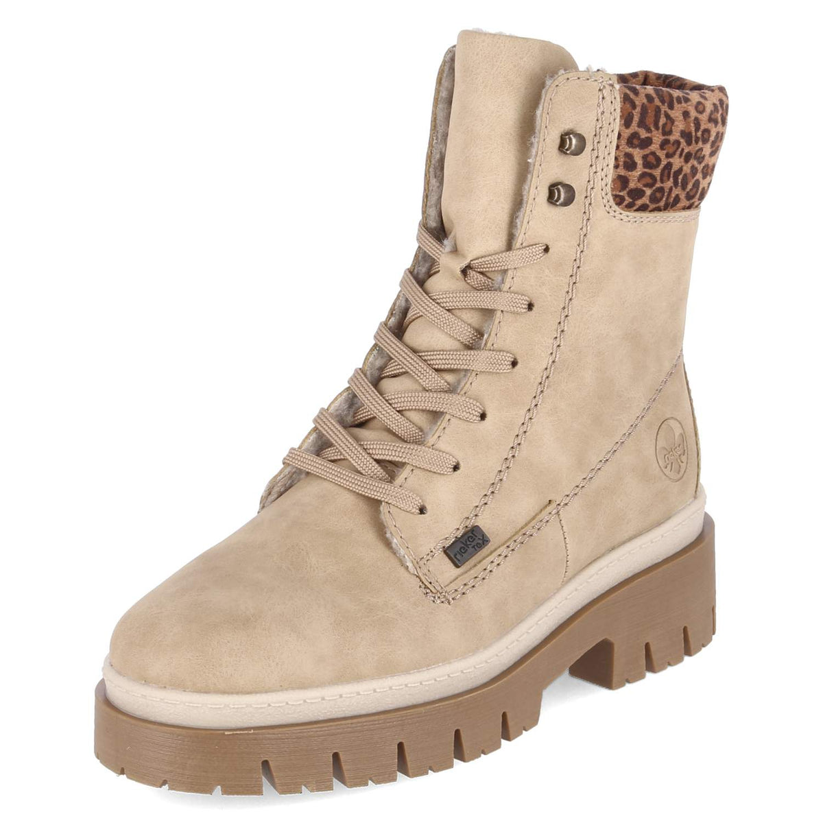 Schnürstiefeletten  Beige