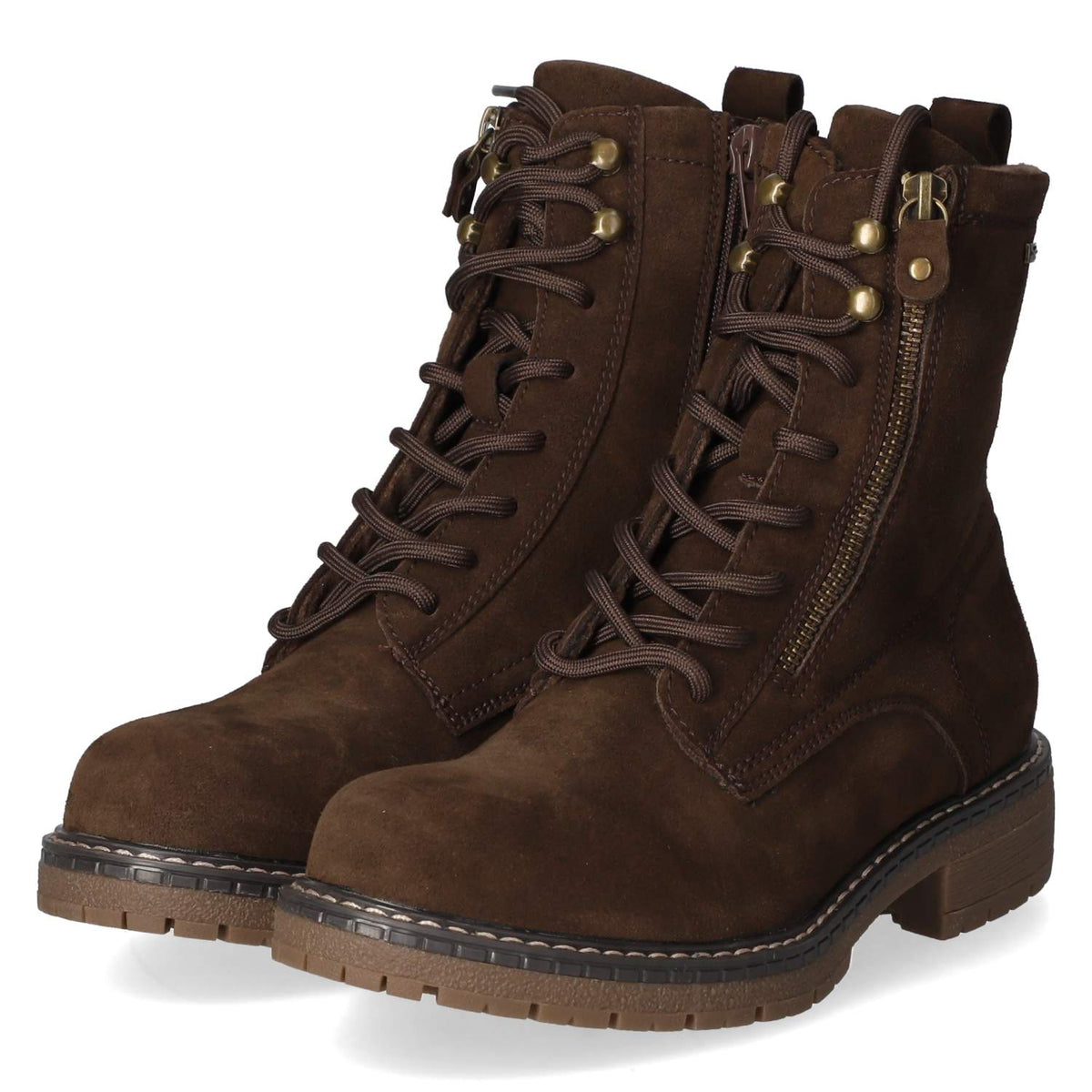 Schnürstiefeletten  Braun