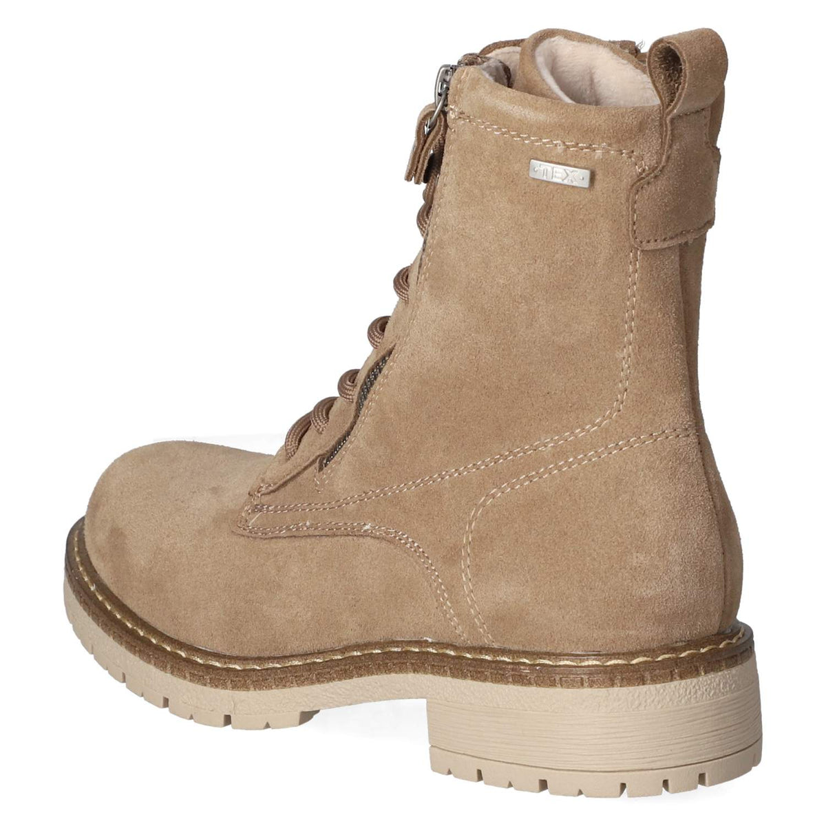 Schnürstiefeletten  Taupe