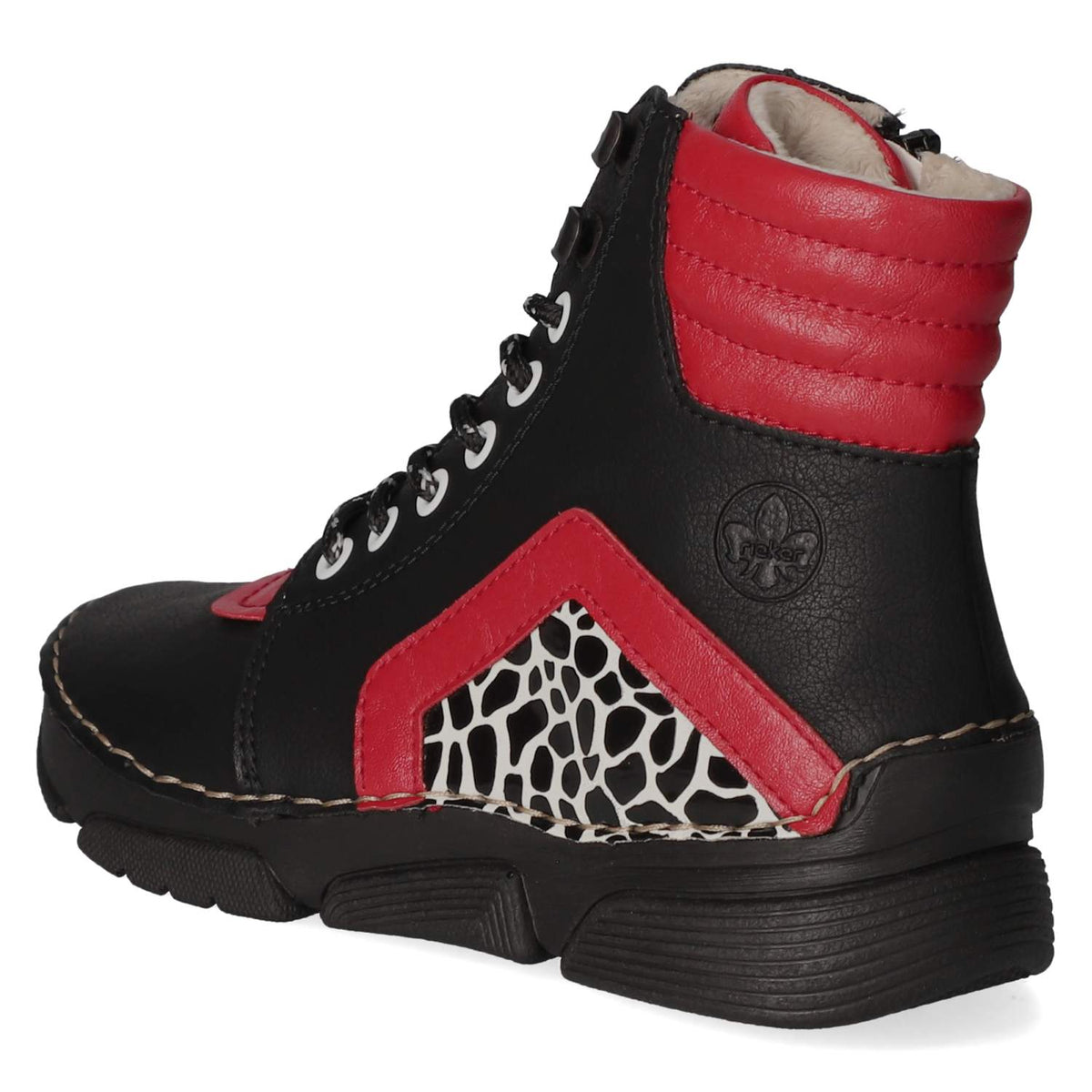 Schnürstiefeletten  Schwarz