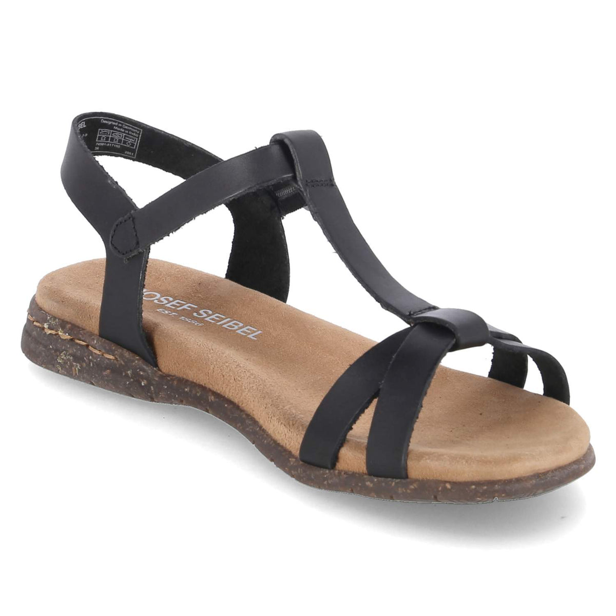 T-Steg-Sandalen FABRICIA 01  Schwarz
