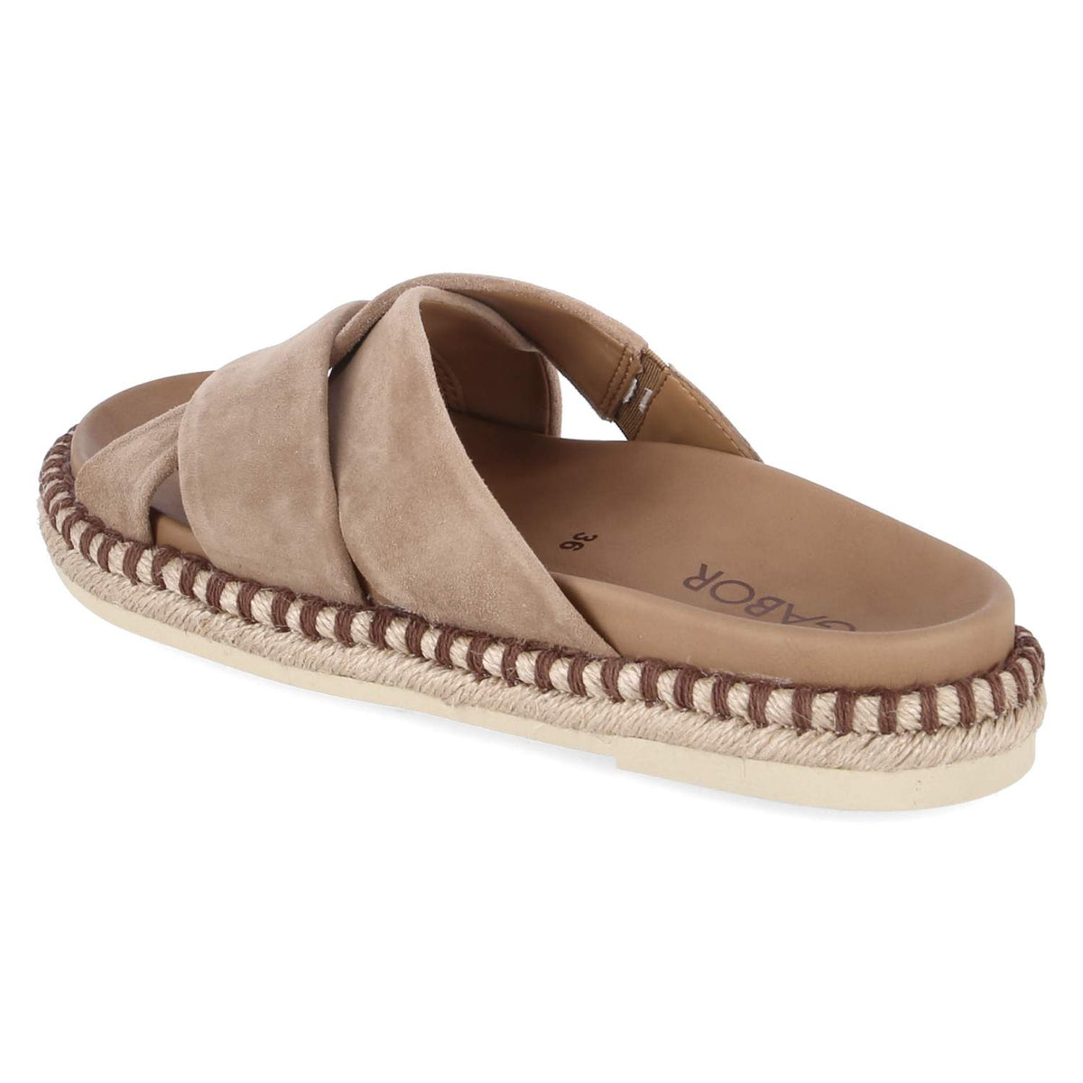 Espadrille-Pantoletten  Braun